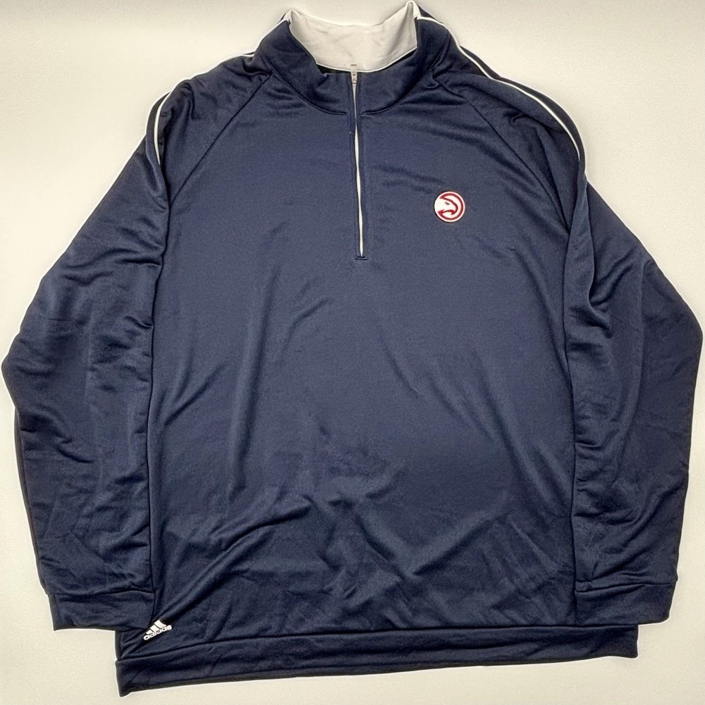 Adidas Golf Atlanta Hawks 1/4 Zip Pullover Men 3XL Blue Climalite NBA Layering